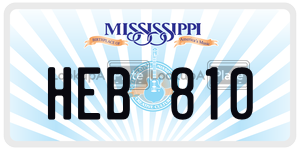 HEB810  license plate in MS
