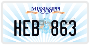 HEB863  license plate in MS