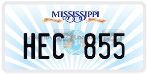 HEC855  license plate in MS