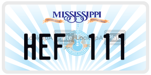 HEF111  license plate in MS