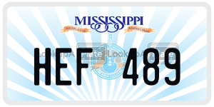 HEF489  license plate in MS