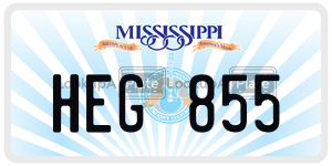 HEG855  license plate in MS
