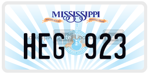 HEG923  license plate in MS