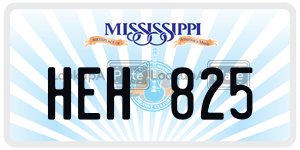 HEH825  license plate in MS