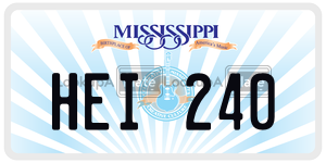 HEI240  license plate in MS