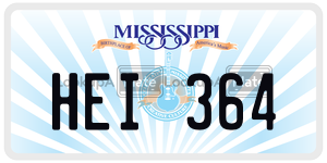 HEI364  license plate in MS