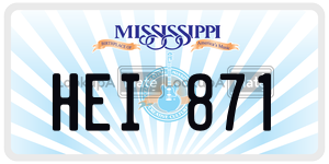 HEI871  license plate in MS