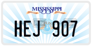 HEJ907 license plate in Mississippi