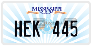 HEK445  license plate in MS