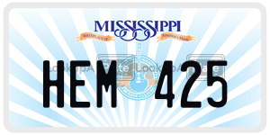 HEM425  license plate in MS