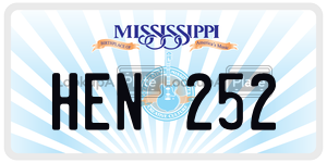 HEN252  license plate in MS