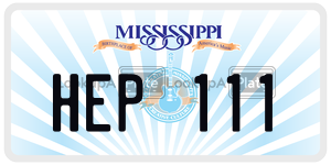 HEP111  license plate in MS