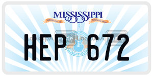 HEP672  license plate in MS