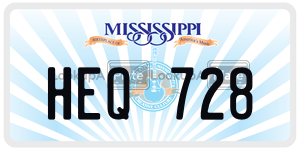 HEQ728  license plate in MS