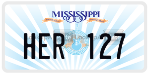 HER127  license plate in MS