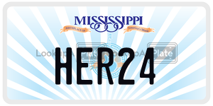 HER24  license plate in MS