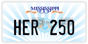 HER250  license plate in MS