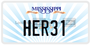 HER31  license plate in MS