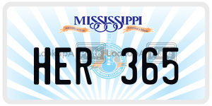 HER365  license plate in MS