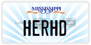 HERHD  license plate in MS