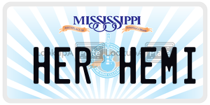 HERHEMI  license plate in MS