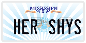 HERSHYS  license plate in MS