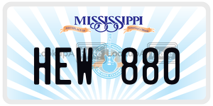 HEW880  license plate in MS
