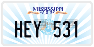 HEY531  license plate in MS