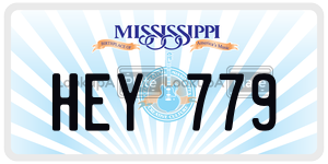 HEY779 license plate in Mississippi