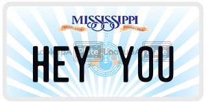 HEYYOU  license plate in MS