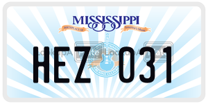 HEZ031  license plate in MS