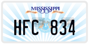 HFC834  license plate in MS