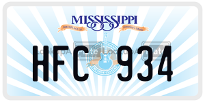 HFC934  license plate in MS