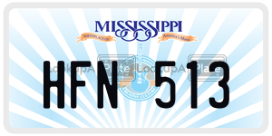 HFN513  license plate in MS
