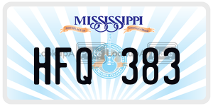 HFQ383  license plate in MS