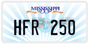 HFR250  license plate in MS