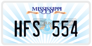 HFS554  license plate in MS