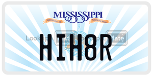 HIH8R  license plate in MS