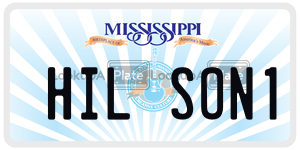 HILSON1  license plate in MS