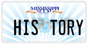 HISTORY  license plate in MS
