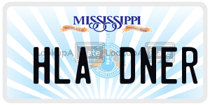 HLADNER  license plate in MS