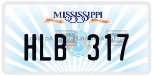 HLB317  license plate in MS