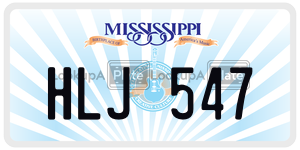 HLJ547  license plate in MS