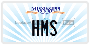 HMS  license plate in MS