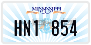 HN1854  license plate in MS