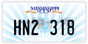 HN2318  license plate in MS