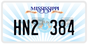HN2384  license plate in MS