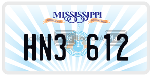 HN3612  license plate in MS