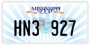 HN3927  license plate in MS