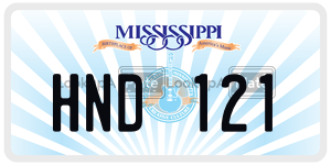 HND121  license plate in MS